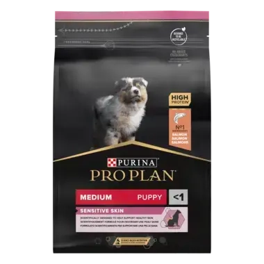 PURINA® PRO PLAN® Medium Puppy Sensitive Skin rohke lõhega