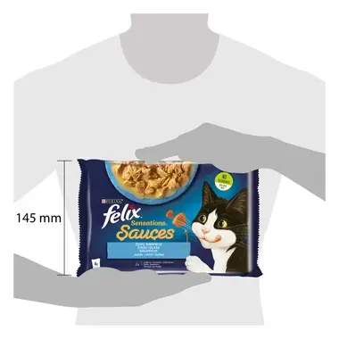 FELIX® SENSATIONS Kalavalik kastmes (pollak, sardiinid), kiisueine