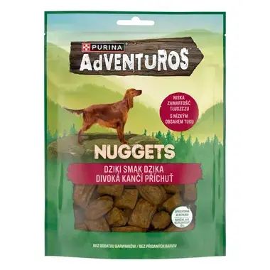 Koera nagitsad ADVENTUROS Nuggets metssea maitsega 90g