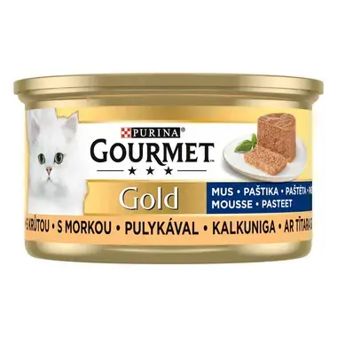 GOURMET® GOLD pasteet kassidele kalkuniga 85g